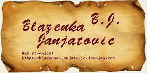Blaženka Janjatović vizit kartica